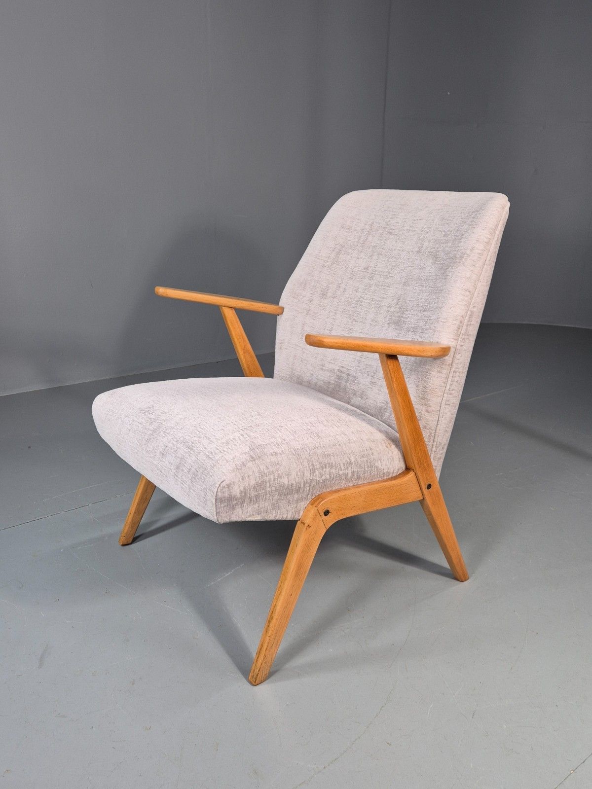 Vintage Mid Century Lounge Chair Swedish 1960s Design Reupholstered Eb11670 Mnor