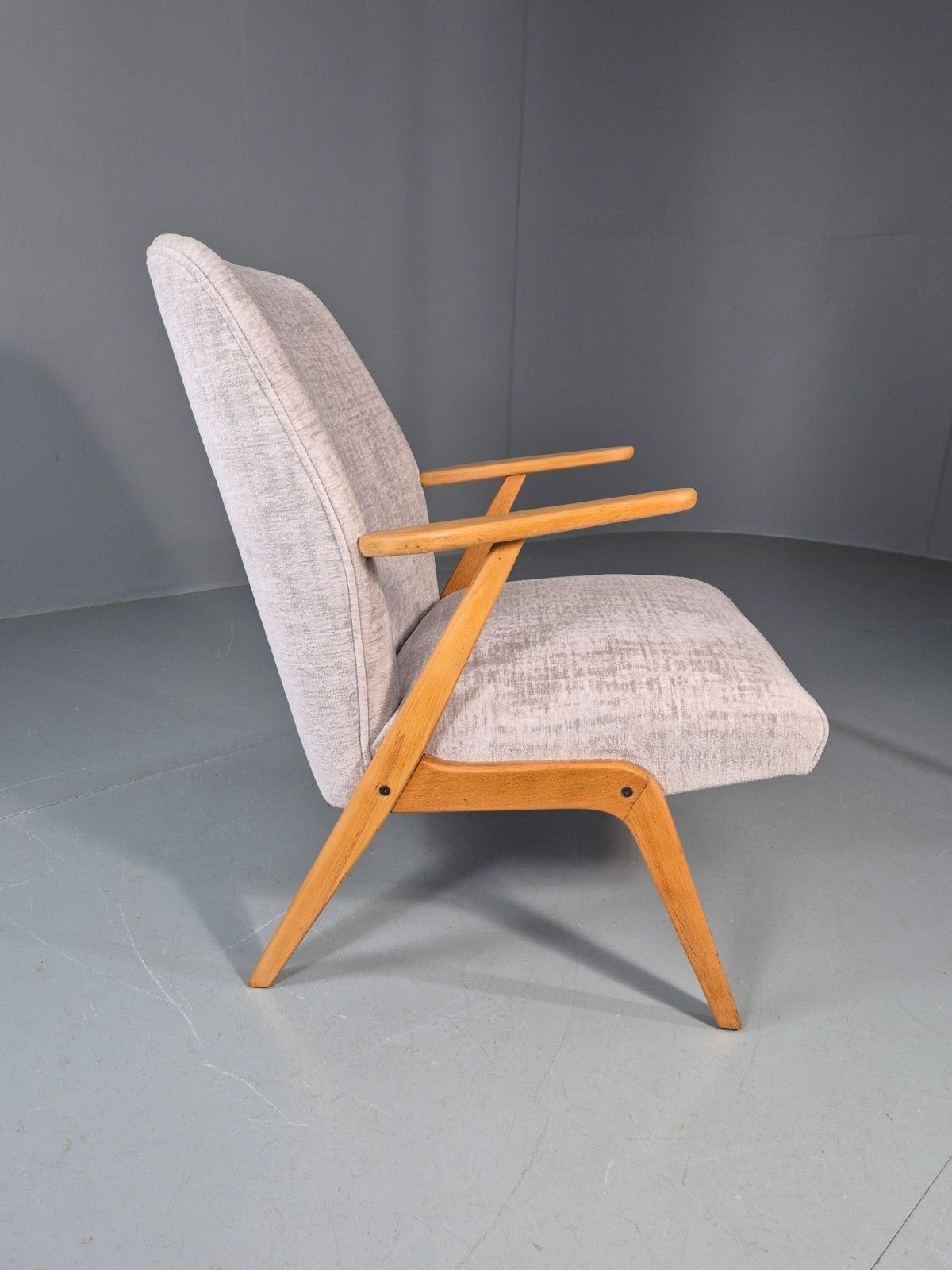 Vintage Mid Century Lounge Chair Swedish 1960s Design Reupholstered Eb11670 Mnor photo vintage