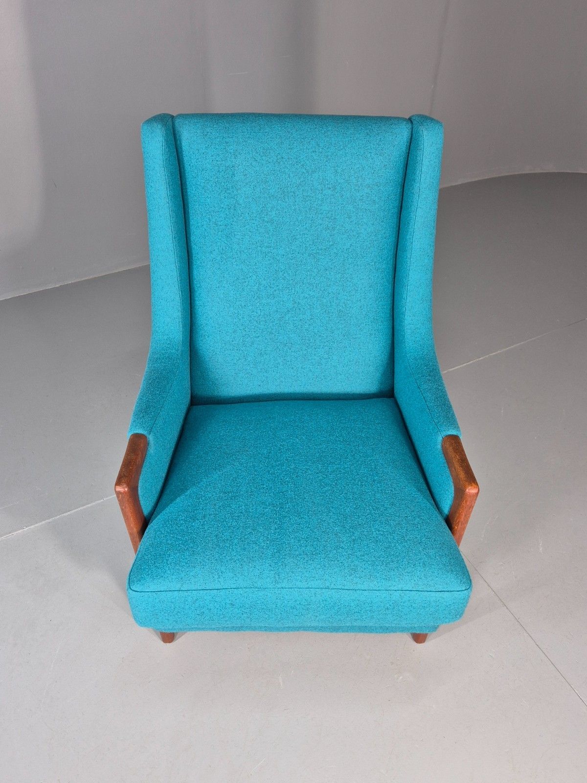 Vintage 1960s Lounge Chair Reupholstered Blue K E Ekselius For Joc Eb11092 Mnor photo Furniture