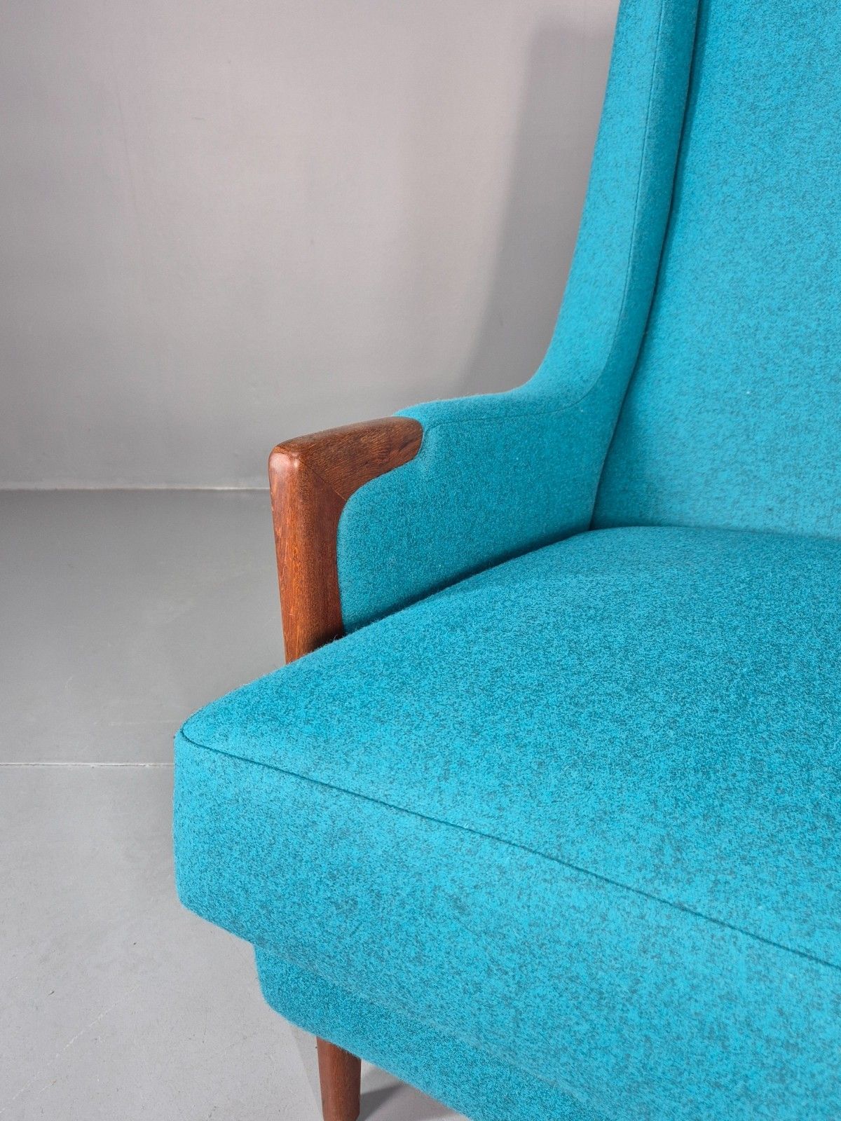 Vintage 1960s Lounge Chair Reupholstered Blue K E Ekselius For Joc Eb11092 Mnor photo vinterior