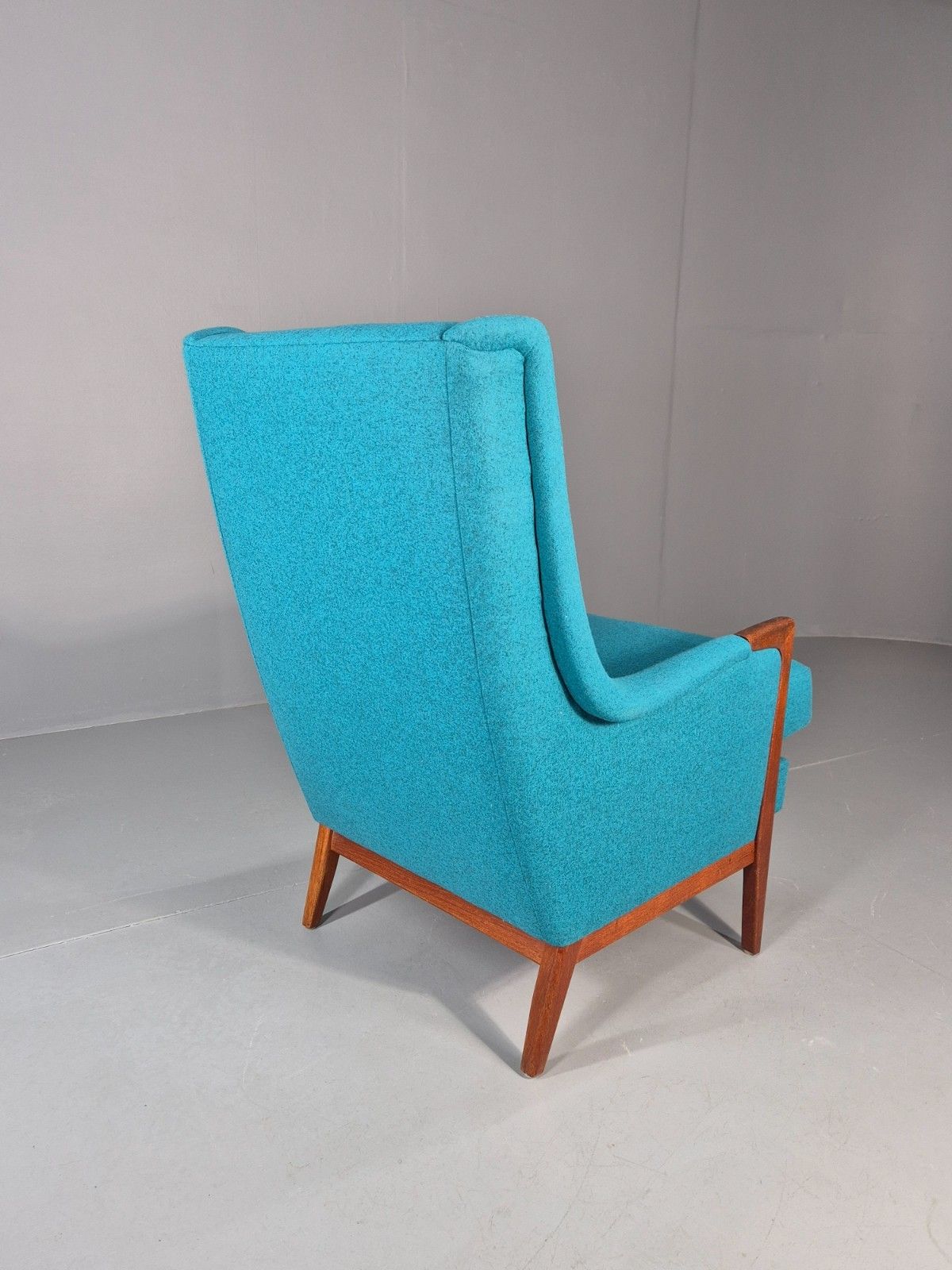 photo vintage Vintage 1960s Lounge Chair Reupholstered Blue K E Ekselius For Joc Eb11092 Mnor