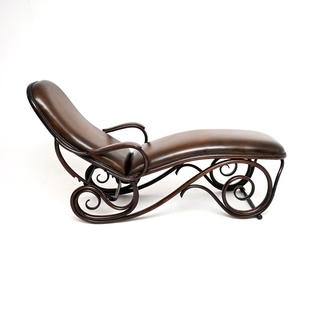Antique Bentwood Leather Chaise Longue By Thonet photo buy