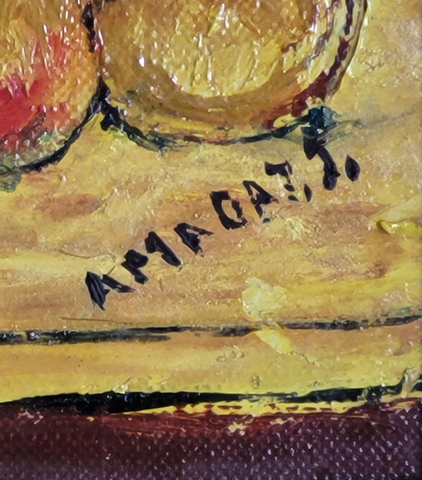 photo buy Cezanne Inspired Still Life. 'The Blue Vase". Oil On Board. 35cm X 30cm.1990 By Amaday