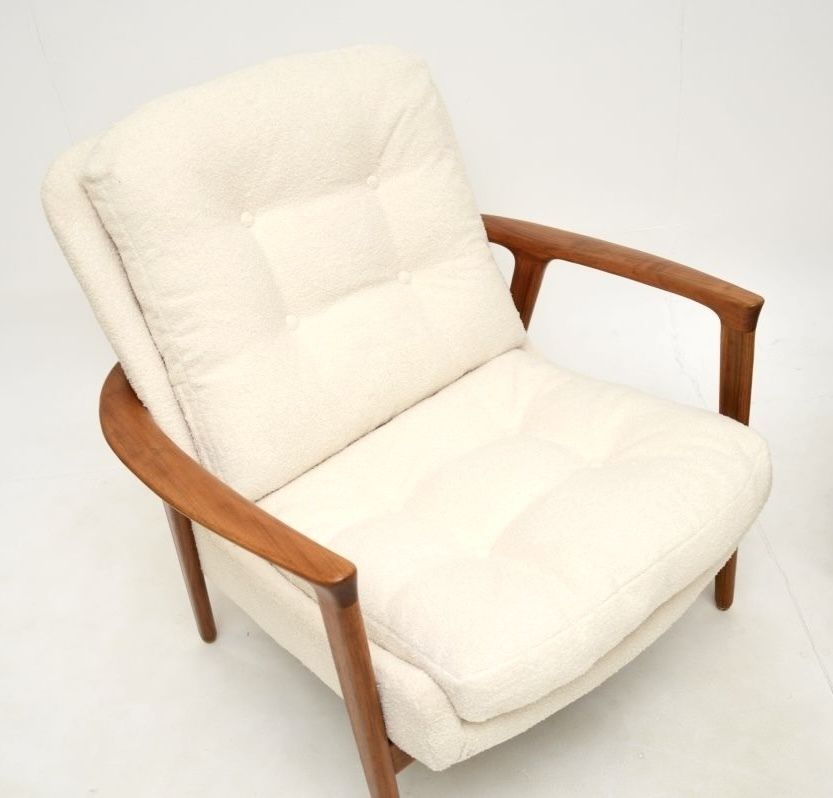 Pair Of Swedish Vintage Walnut Armchairs By Inge Andersson photo buy