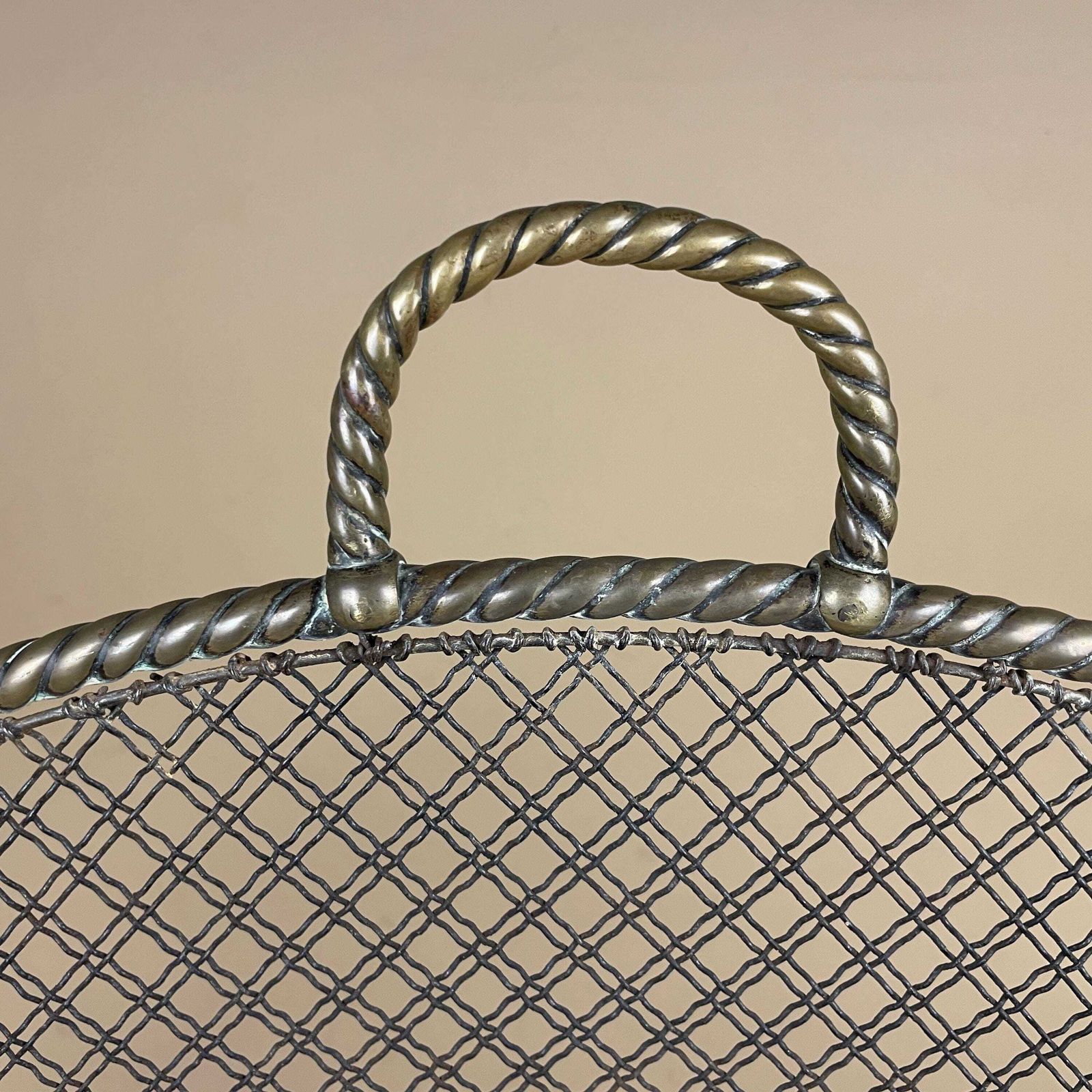 Antique Fireguard Fireplace Screen Metal Gold Brass Vintage Fire Guard Victorian Ornate Freestanding Domed Arched Top Mesh Curved photo furniture