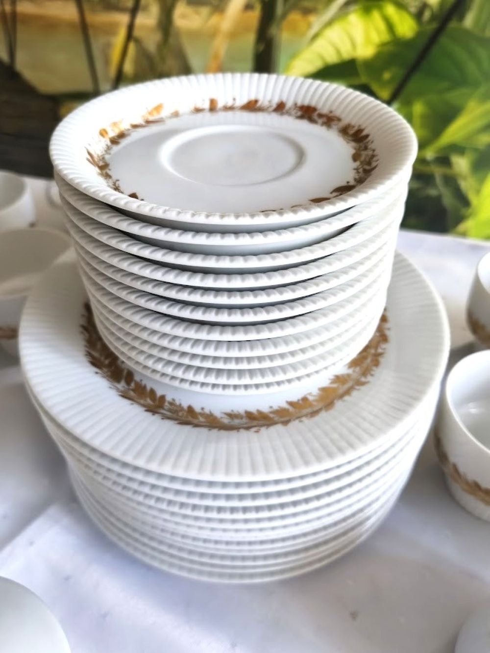 Tapio Wirkkala Voor Rosenthal Studio Line "Modulation" Porseleinen Koffie  En Dessertservies, Duitsland Ca. Jaren 1970, 39 Stuks photo vintage