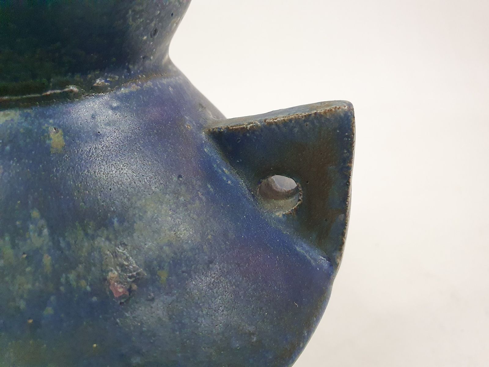 Vintage Blauwe Keramische Vaas Van Ciro, Nederland photo Woonaccessoires