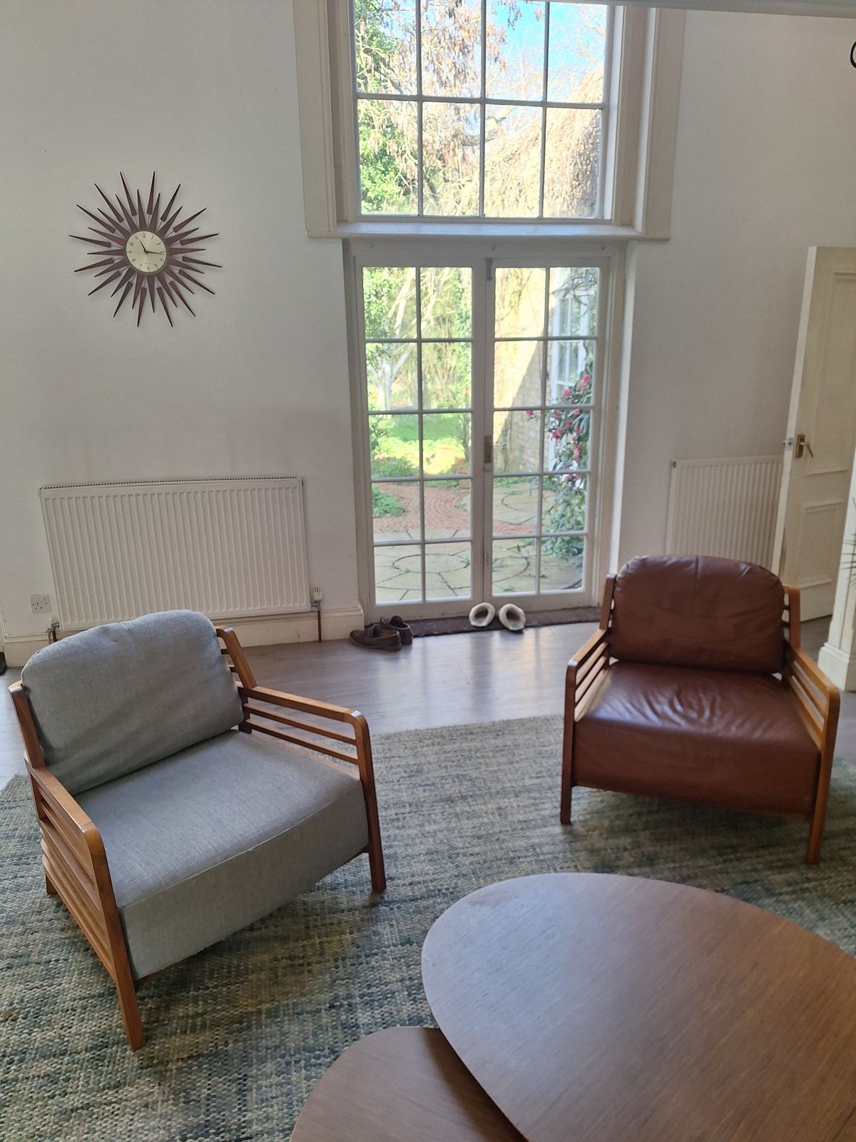 Pair Of Handmade Ligne Roset Flax High Back Armchairs