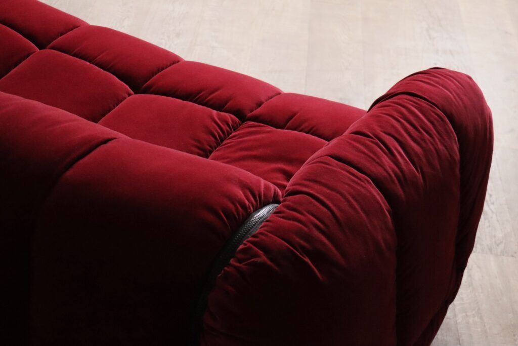 Cini Boeri For Arflex Strips Sofa In Velvet, Italy 1968 photo for sale