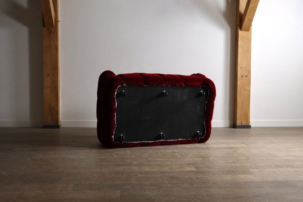Furniture Cini Boeri For Arflex Strips Sofa In Velvet, Italy 1968 photo