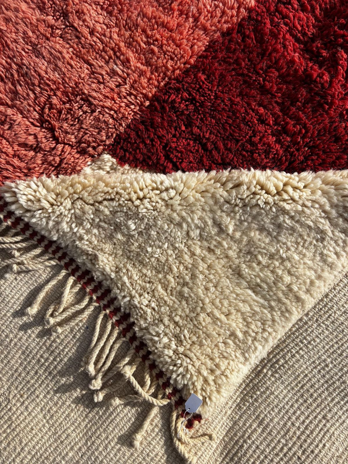 Square Moroccan Mrirt Rug Handmade Wool 190x200 Cm – Modern Berber Rug – Contemporary Moroccan Decor photo 768.0