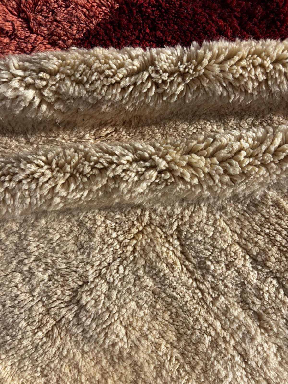Square Moroccan Mrirt Rug Handmade Wool 190x200 Cm – Modern Berber Rug – Contemporary Moroccan Decor photo buy