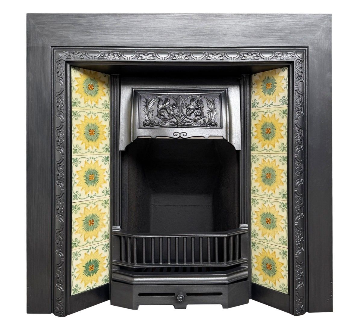 Reclaimed Victorian 19th Century Cast Iron Fireplace Grate