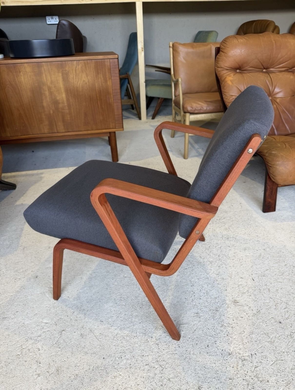 Bauhaus Easy Chair By Selman Selmanagic For Veb Deutsche Werkstätten Hellerau, German Ussr, 1950s photo furniture