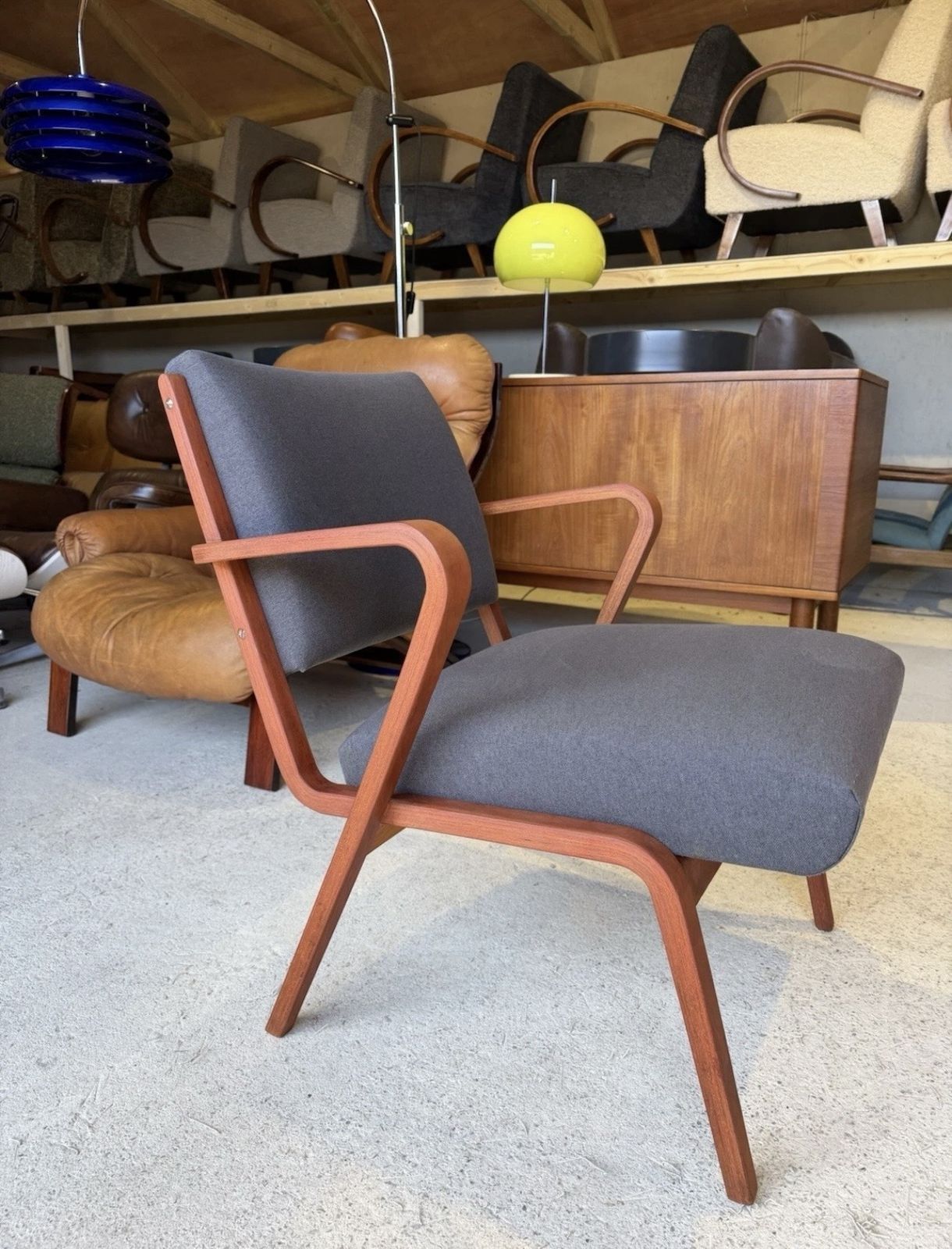 Bauhaus Easy Chair By Selman Selmanagic For Veb Deutsche Werkstätten Hellerau, German Ussr, 1950s photo for sale