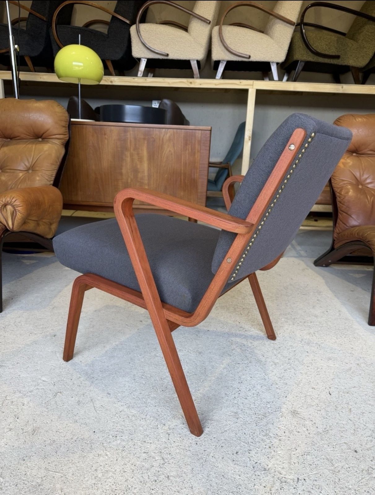 photo vinterior Bauhaus Easy Chair By Selman Selmanagic For Veb Deutsche Werkstätten Hellerau, German Ussr, 1950s