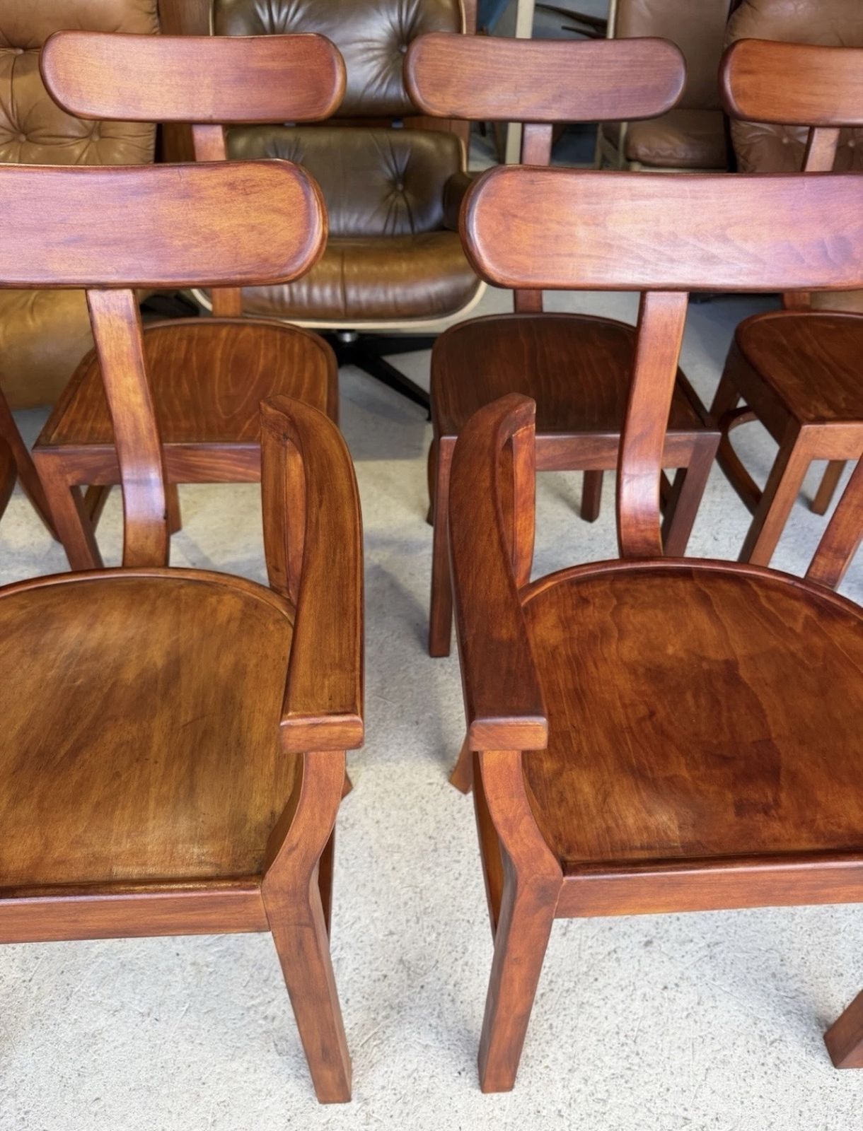 Set Of 6 Art Deco D Chairs No. 401 By Lajos Kozma 1930s photo buy