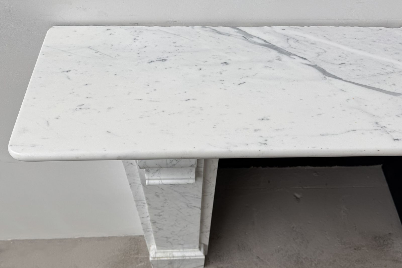 photo for sale A Substantial Reclaimed Victorian Carrara Marble Fireplace Surround