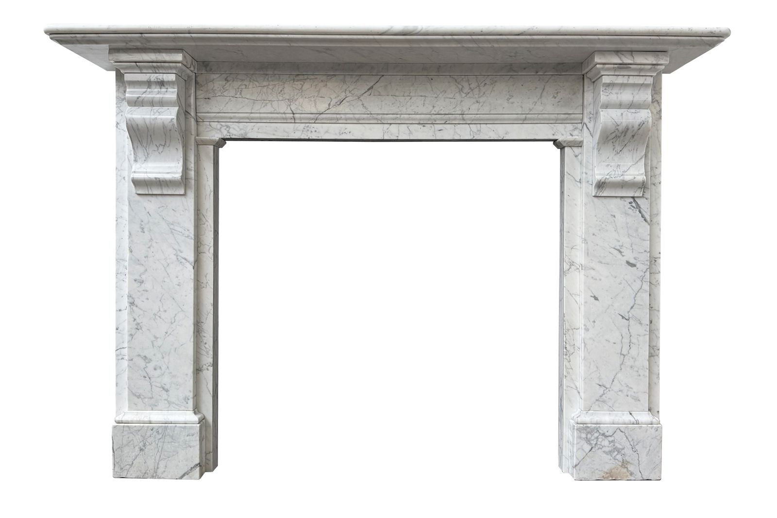 photo buy A Substantial Reclaimed Victorian Carrara Marble Fireplace Surround