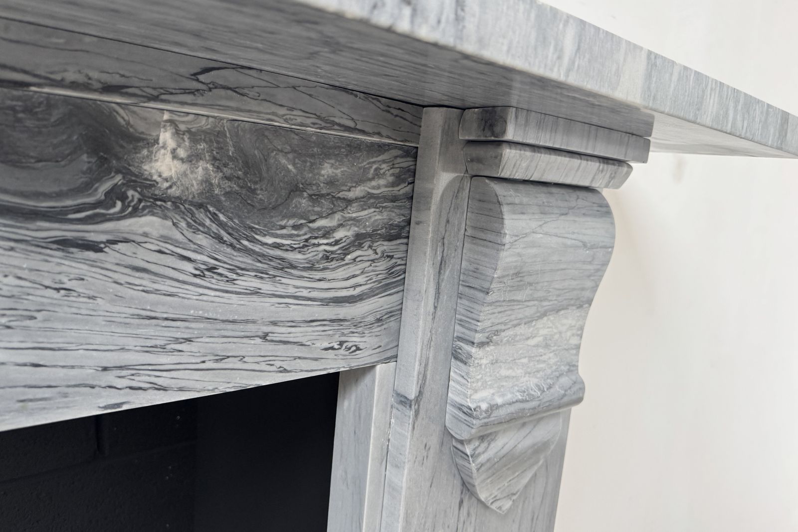 Antique 19th Century Grey Marble Fireplace Surround photo buy