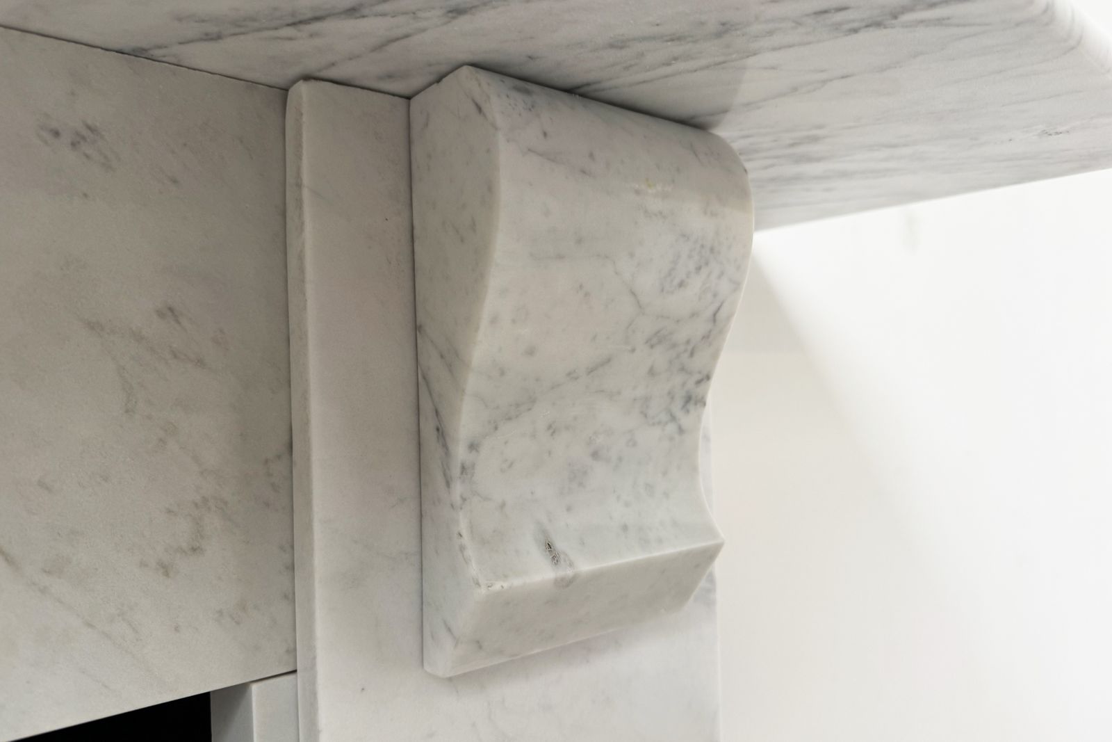 Antique Victorian Corbelled Carrara Marble Fireplace Surround photo buy