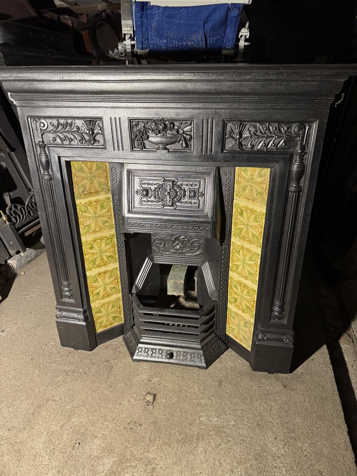 Cast Iron Victorian Tiled Combination Fireplace