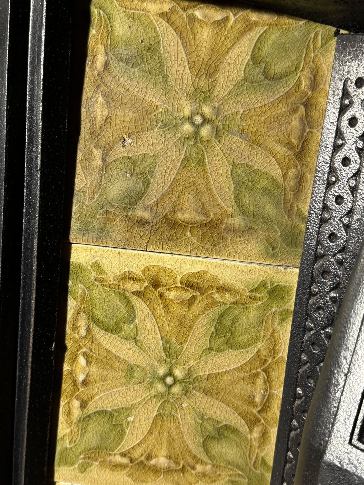Cast Iron Victorian Tiled Combination Fireplace photo vinterior