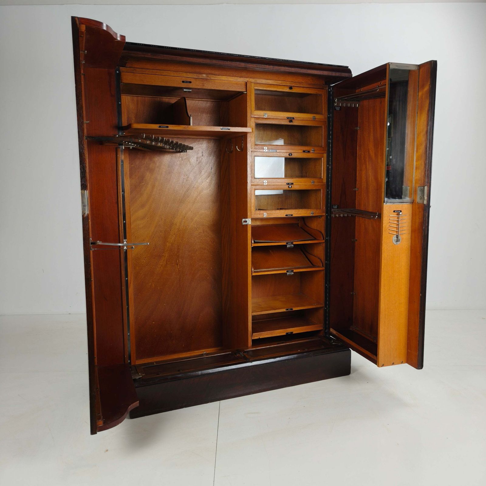 1920s Mahogany And Oak Compactom Ltd Gentleman’s Wardrobe photo 2982.0
