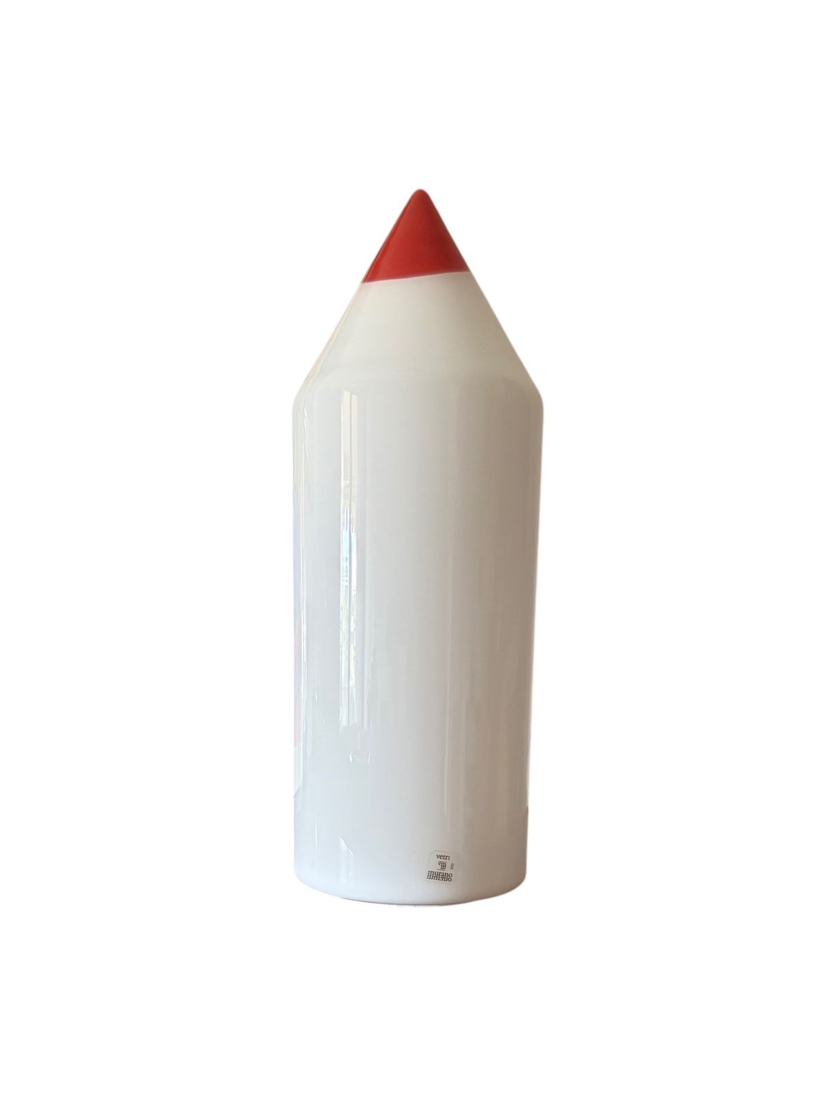 Postmodern Pencil Shape Murano Glass Table Lamp, Formia Murano Italy 1980s photo vinterior