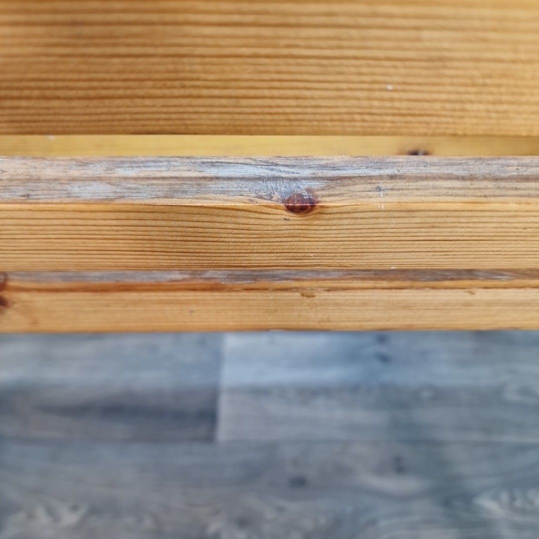 photo for sale Vintage Pine Trough Planter Solid Wooden Garden Plant Stand Holder Retro