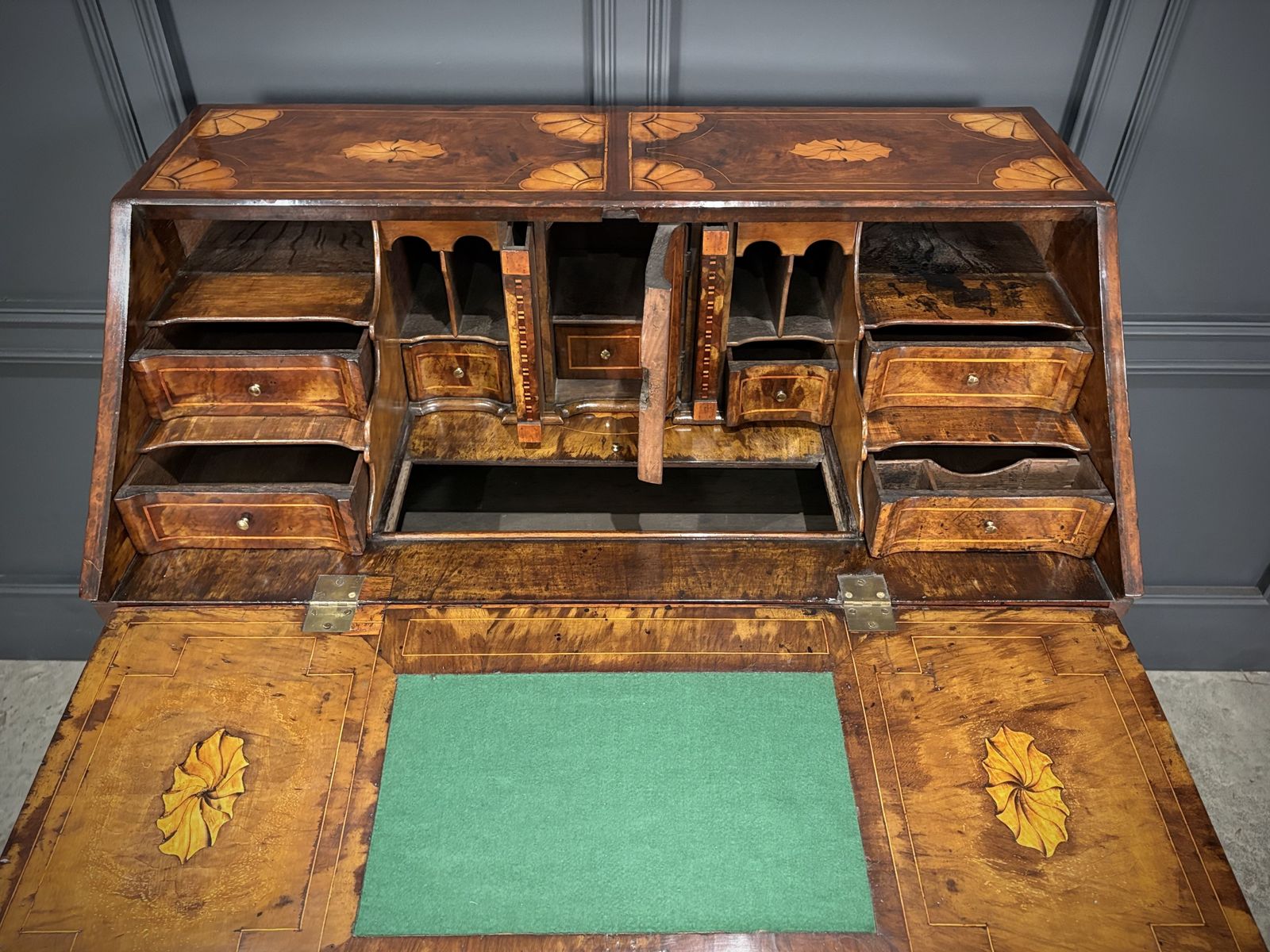 Dutch Marquetry Inlaid Walnut Bureau photo buy
