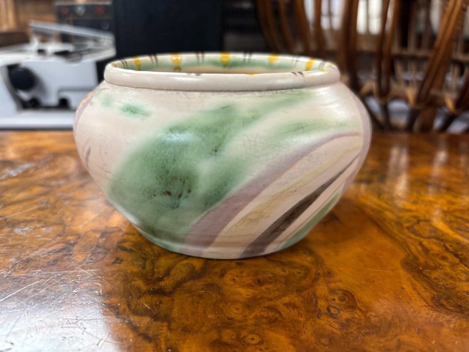 Pair Of Art Deco Early Susie Cooper Orchid Pattern Pots. No M72 photo 125.0