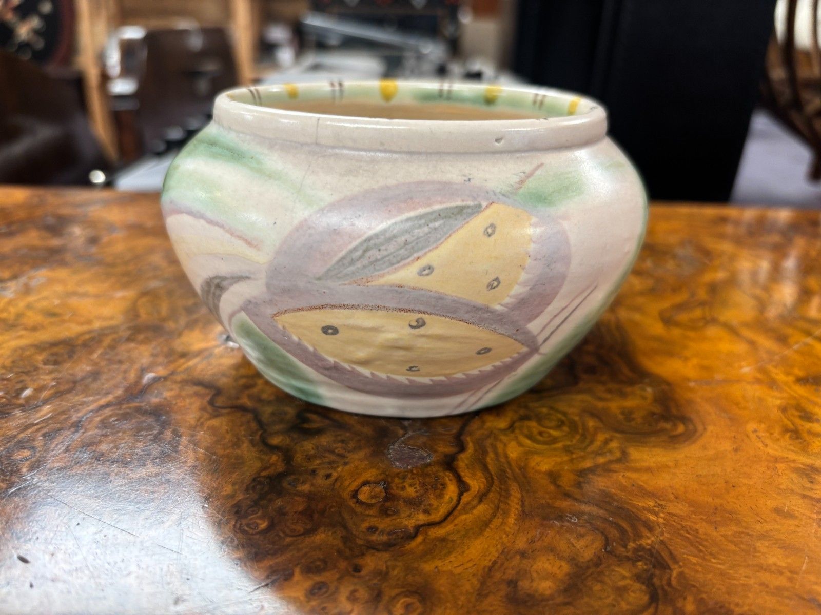 photo for sale Pair Of Art Deco Early Susie Cooper Orchid Pattern Pots. No M72