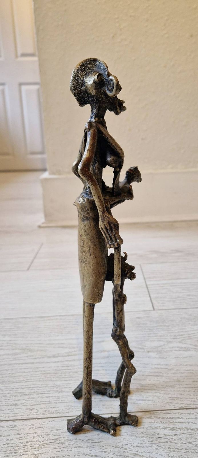 Art African Bronze Tribal Art Brass Figurine photo