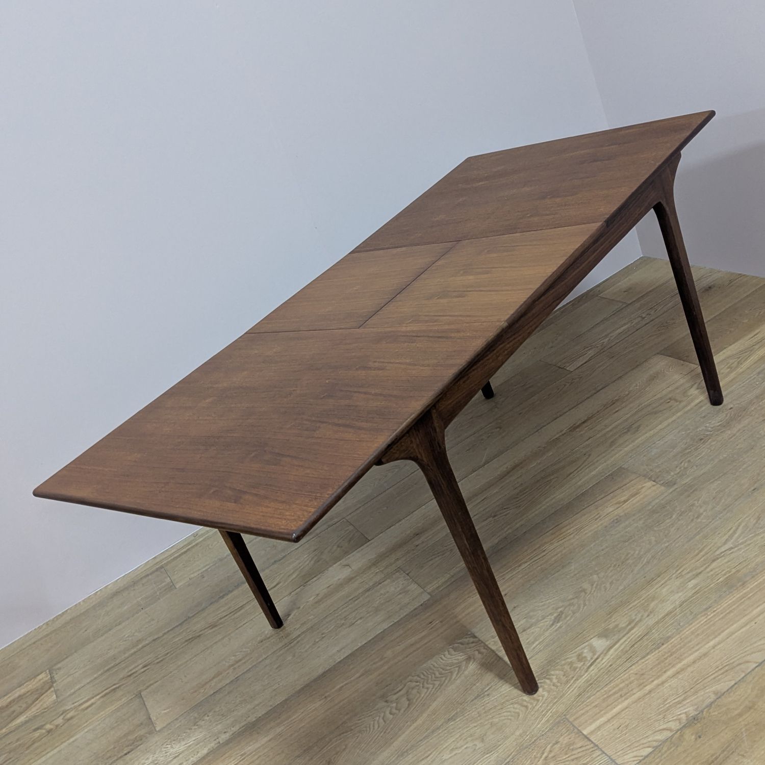 photo vinterior Midcentury 1960s Rectangular Extending Teak Dining Table By McIntosh
