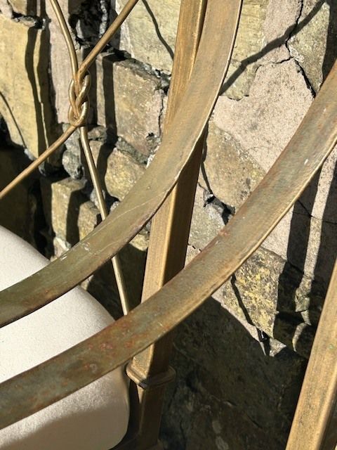 Hollywood Regency 1960s Italian Gilt Metal Armchairs | Set Of 4 photo vintage