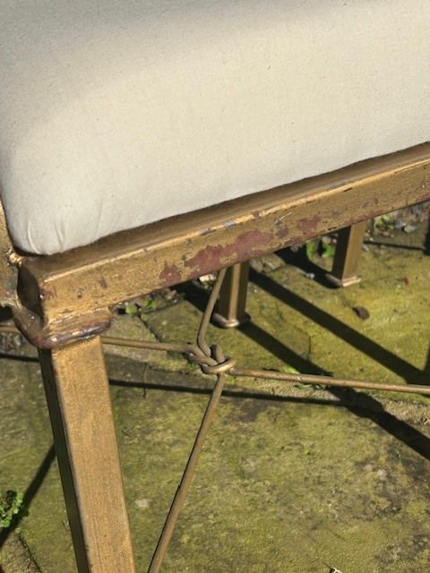 photo vintage Hollywood Regency 1960s Italian Gilt Metal Armchairs | Set Of 4