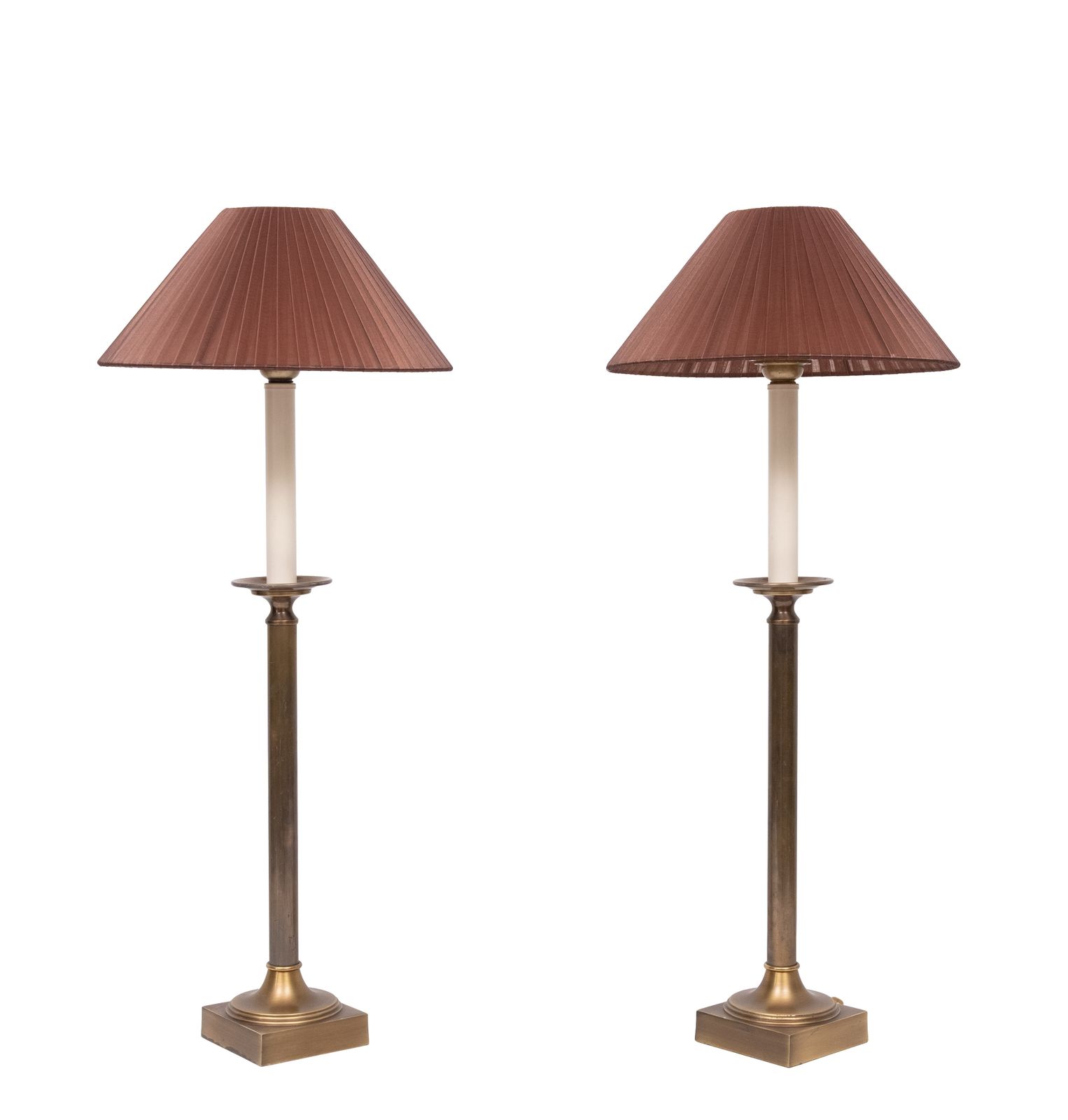 Kullmann Lampen Set Tafellampen Bronskleur Jaren 1970 Duitsland photo Verlichting