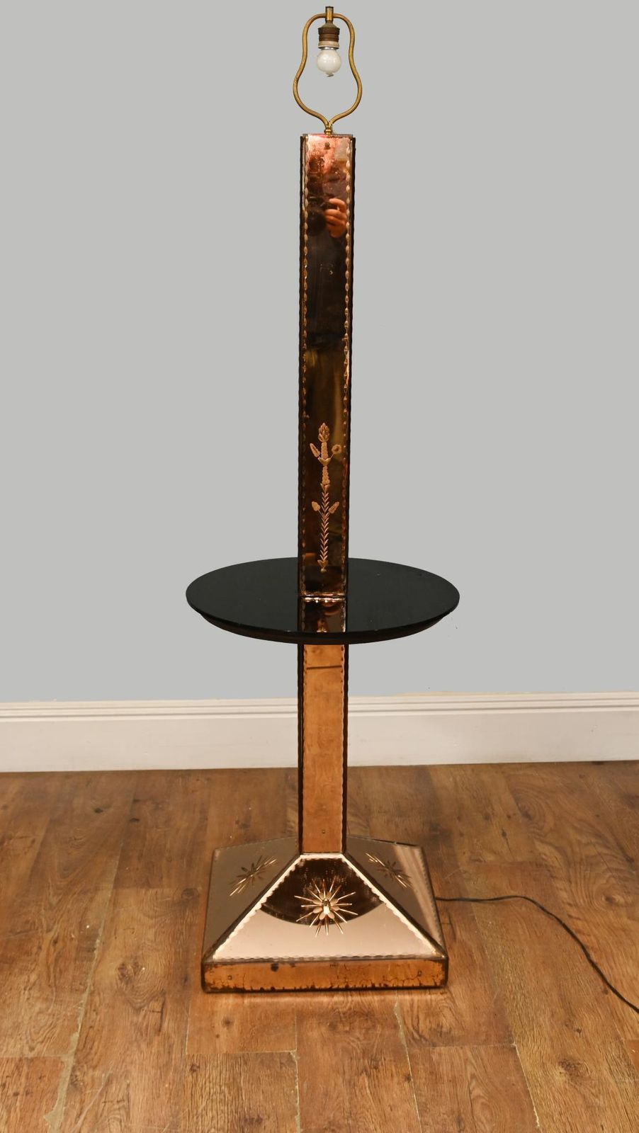 Art Deco Floor Lamp Glass Cocktail Table 1930s photo furniture