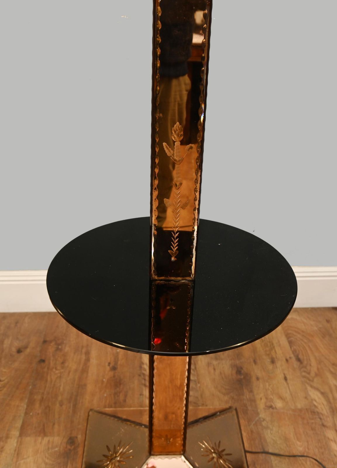 Art Deco Floor Lamp Glass Cocktail Table 1930s photo Lighting