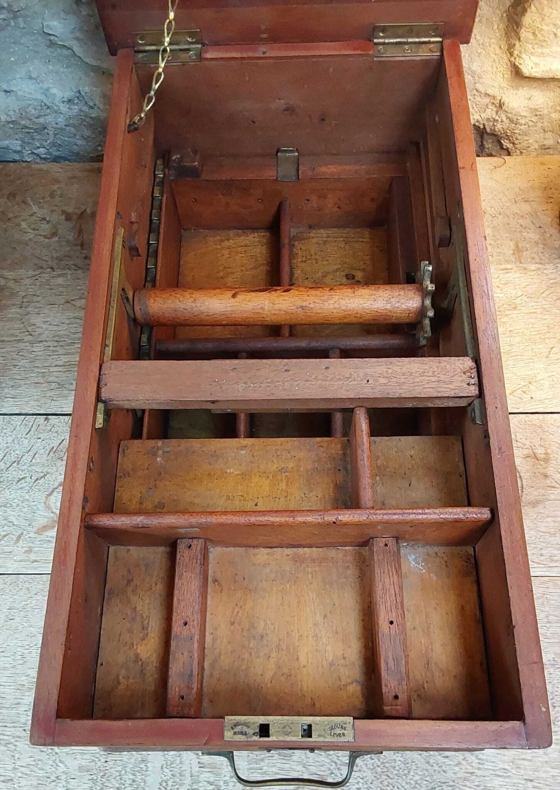 Antique Parnall And Sons Wooden Cash Box photo buy
