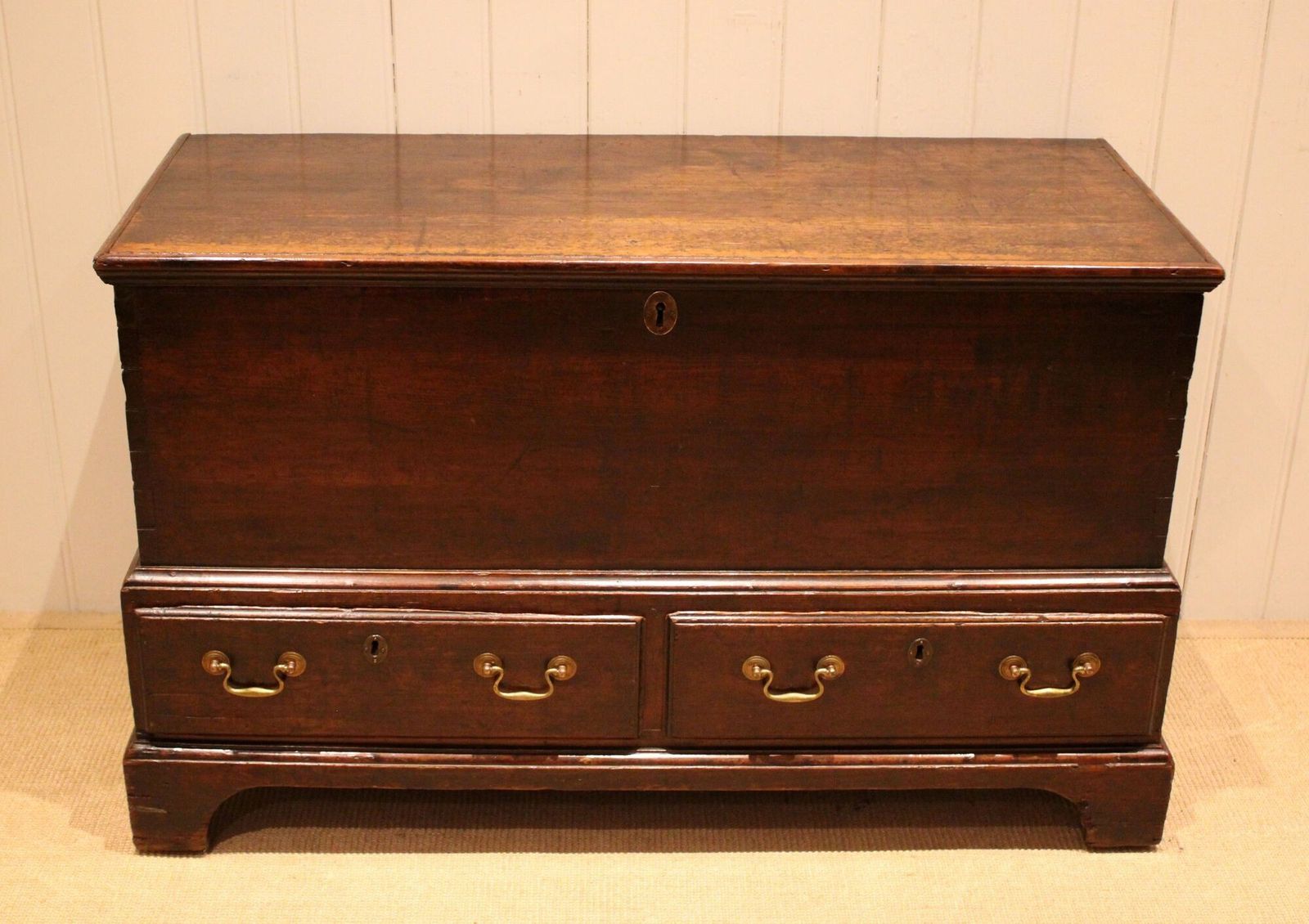 photo for sale Early 19th Century Deal Wood Mule Chest