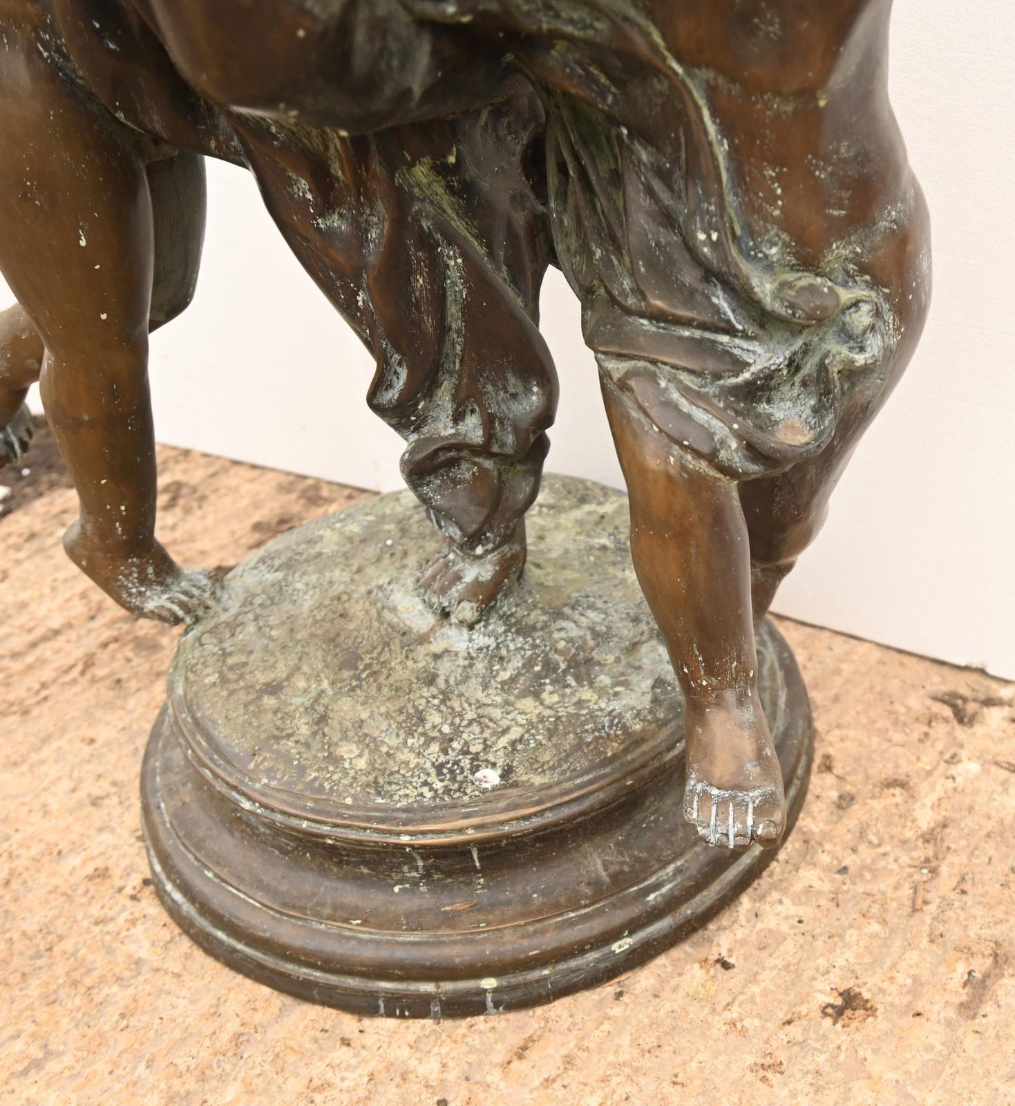 Large Bronze Figural Torchere Lamp After Carrier Allegory Of Dance 6ft 193 Cm photo for sale