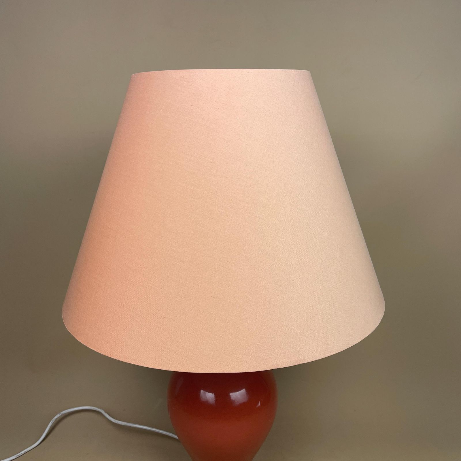 Oriental Ceramic Lamp Light Bedside Table Chinese Vase Red Antique Gold Metal Classic Elegant Medium Side Lampshade Shade photo 95.0