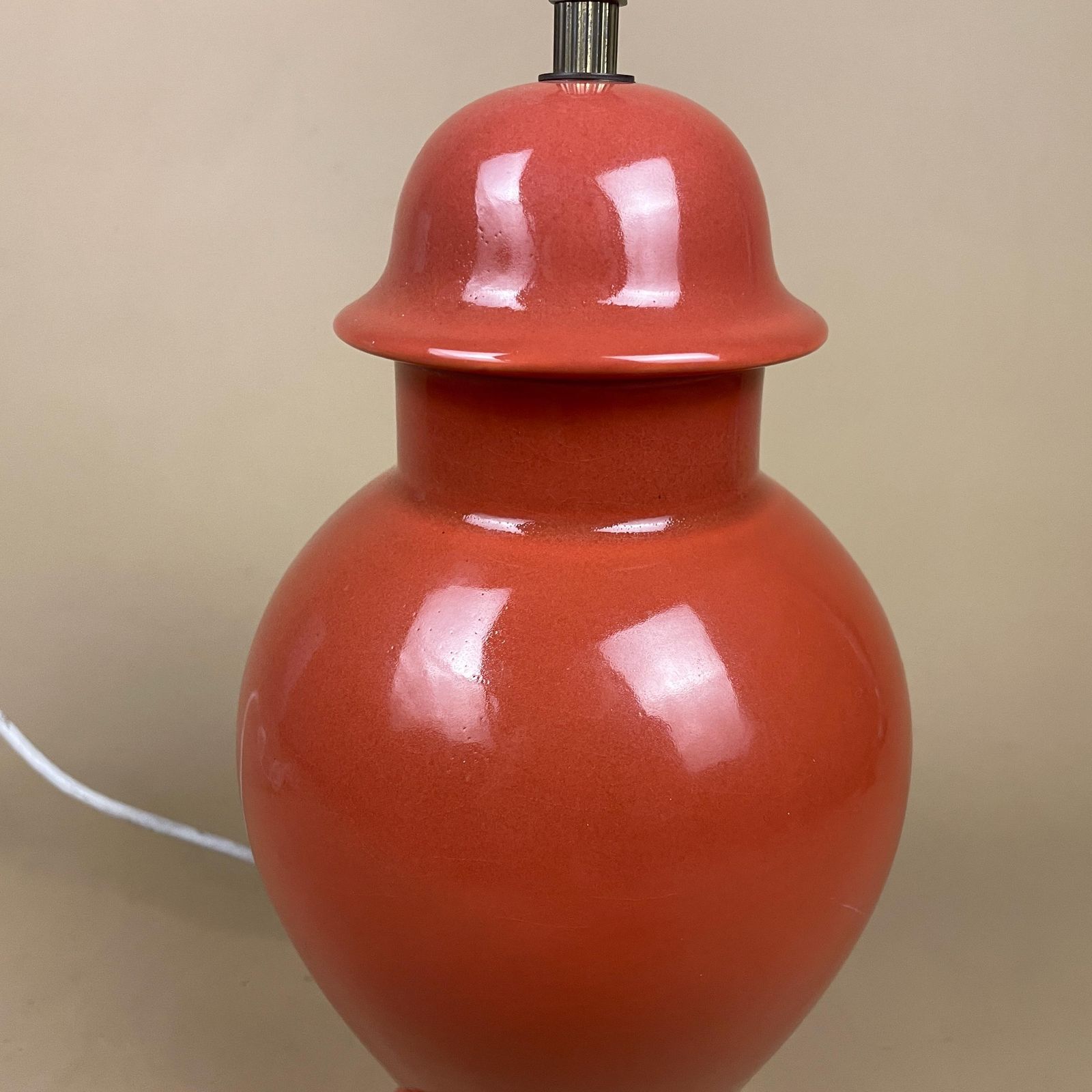 photo buy Oriental Ceramic Lamp Light Bedside Table Chinese Vase Red Antique Gold Metal Classic Elegant Medium Side Lampshade Shade