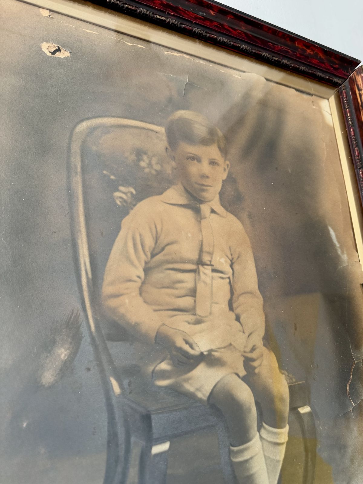 Antique Framed Photo Of A Boy, 1800s photo 120.0