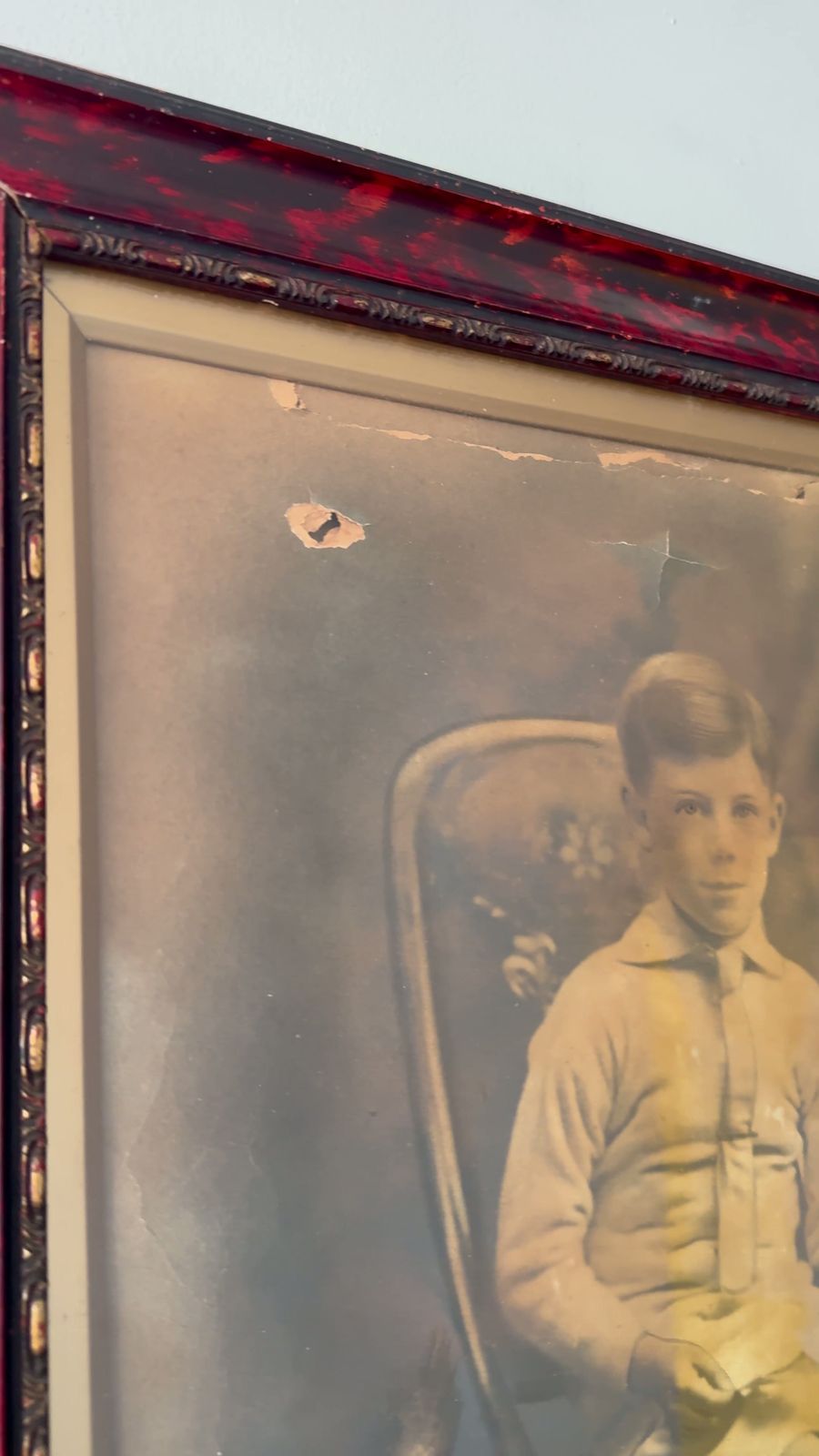 photo for sale Antique Framed Photo Of A Boy, 1800s