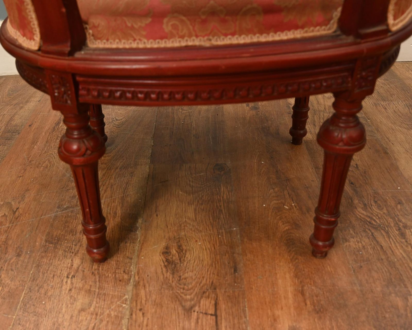 Pair Victorian Arm Chairs Mahogany Seats Chair Sofa photo vintage