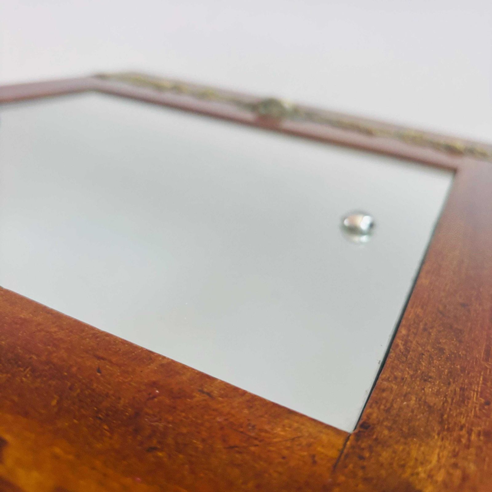 photo for sale Rare Antique Art Nouveau Wall Mirror With Relief Cast Gilt Mounts 1900