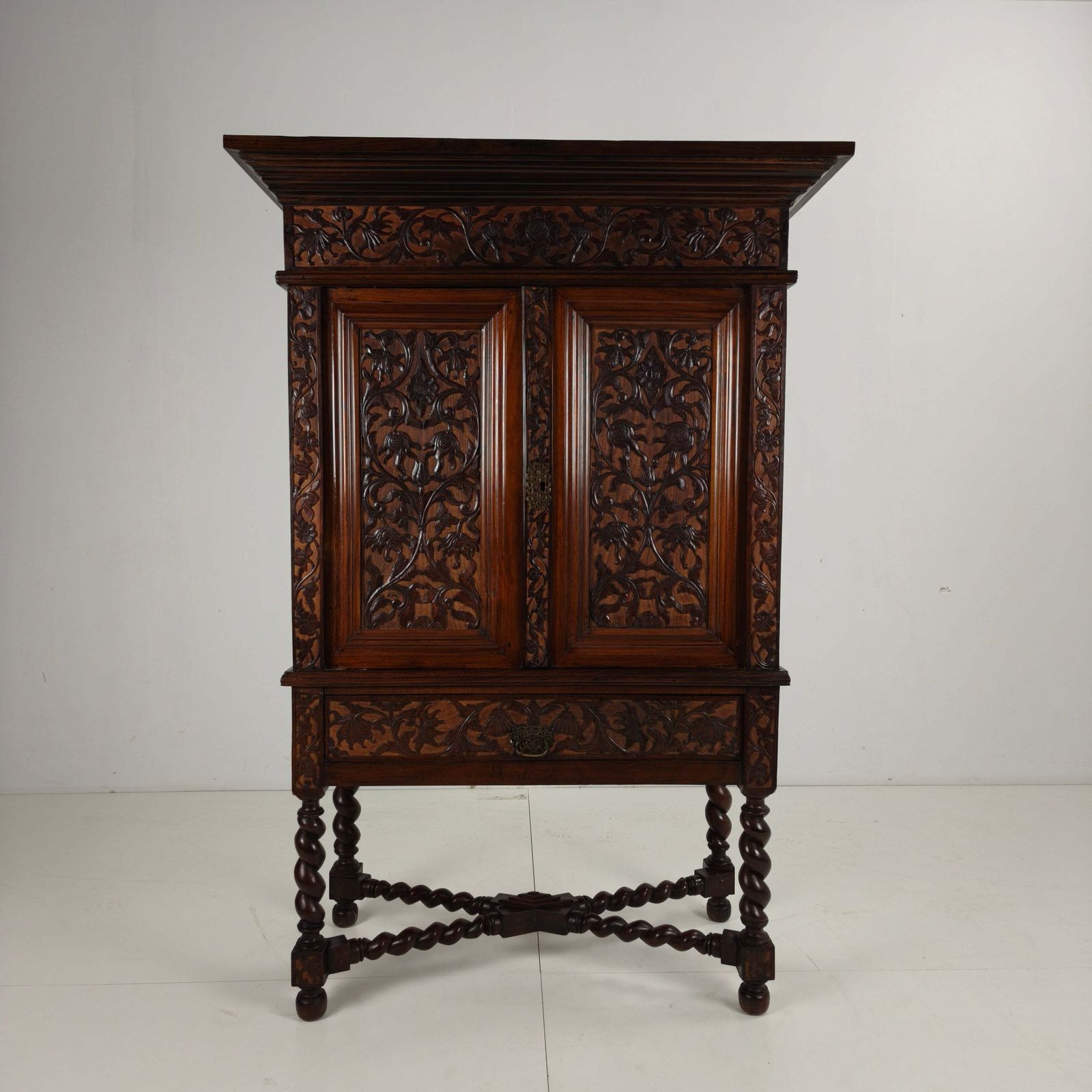 Late 19th Century Carved Colonial Cabinet – Dutch East Indies